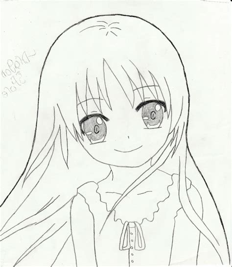 cute drawings of anime|easy line drawings anime girl.